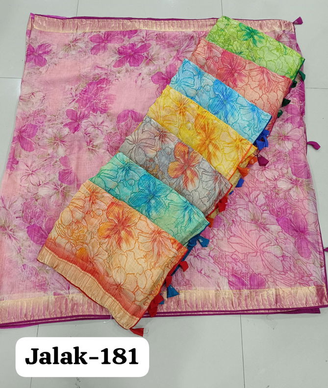 Jalak 181 By Kalpatru Printed Chiffon Sarees Wholesale Market In Surat	